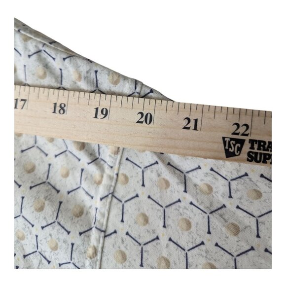 Grand Slam Mens XL Performance Golf Polo Shirt Golf Ball Print Blue Beige - Picture 5 of 11